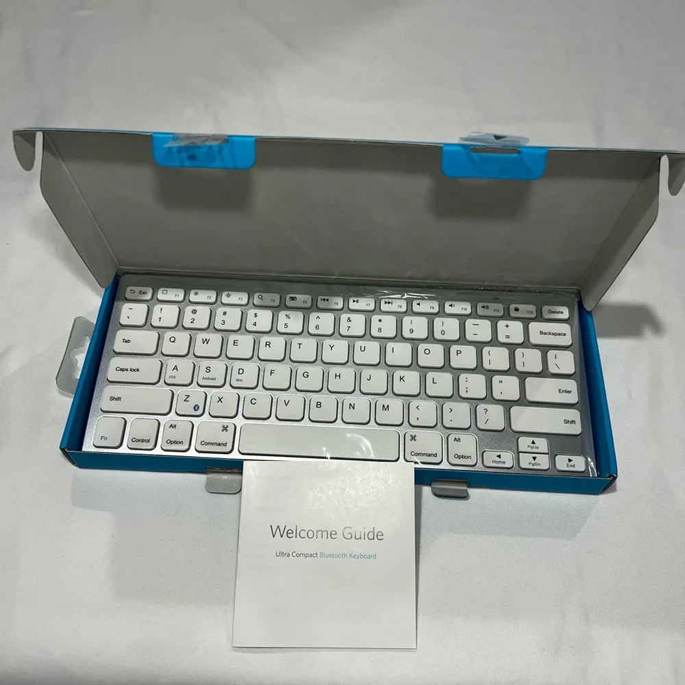 Anker Ultra Slim Bluetooth Keyboard - Blue and White